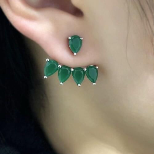 Unique design Water Drop Stud Earrings For Women silver Color Statement Earrings Brincos Geometric Fashion Party Jewelry Bijoux