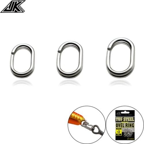 TSOR High Strength Stainless Steel Connecting Split Ring 43-77lb Solid Strong Tackle DIY Lure Fishing Accessories