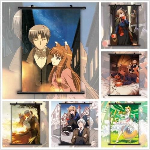 Spice and Wolf Horo x Kraft Lawrence Anime Manga HD Print Wall Poster Scroll