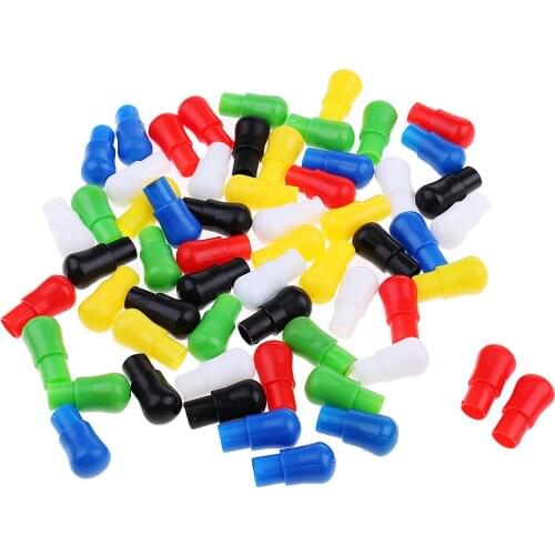 60pcs Chinese Checkers Pieces Only, 0.9 inch Plastic Chess Pegs Replacement - Multicolor