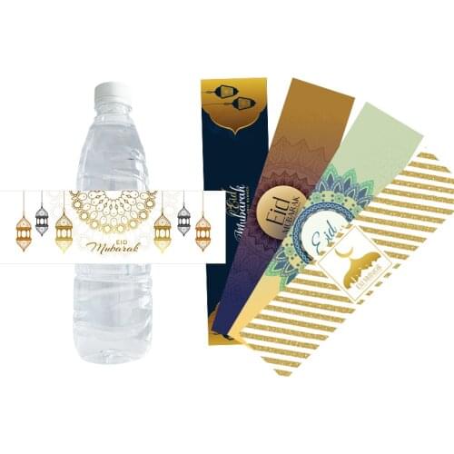 Eid Mubarak Party Decor Water Bottle Stickes Labels Seal Sticker Gift Bag Stickers DIY Decor Supplies Muslim Islamic Festival