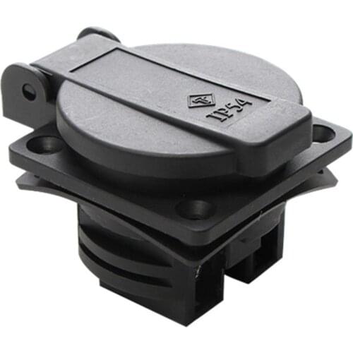 Waterproof IP54 250V 16A Germany PDU UPS EU Power Desktop Outlet Connector Embedded Electrical Panel Receptacle AC Socket Plug