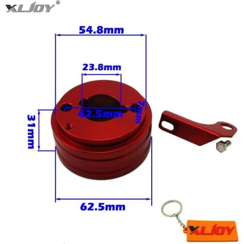 XLJOY Red Air Filter Cleaner Adapter For 6.5 HP Honda Clone GX160 GX200 Engine Go Kart Cart ATV Quads