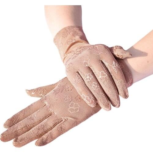 2021 New Women Winter Keep Warm Touch Screen Thin Section Gloves Single Layer Plus Velvet Inside Female Elegant Soft Gloves