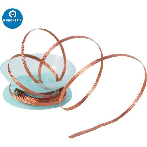 10PCS 2mm 1.5M Desoldering Wires Braid Welding Solder Remover Wick Wire Cord Flux BGA Soldering Tin Sucker Repair Tool