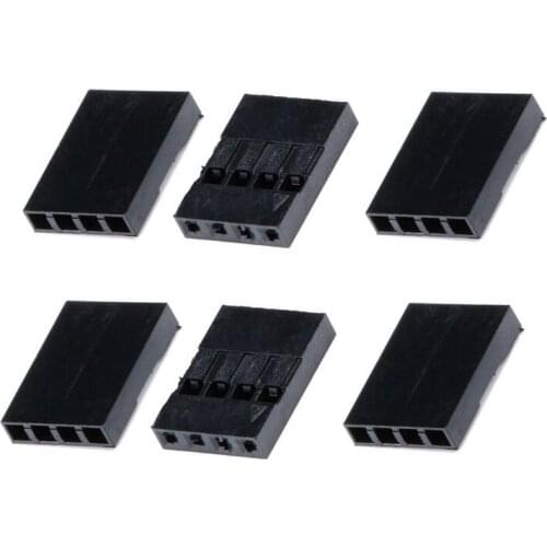 1000pcs Dupont Head 2.54mm 4P 1X4P Dupont Plastic Shell Pin Head Connector Jumper Wire Cable Housing Plug Female