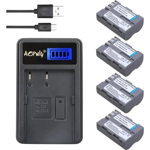 4x bateria EN-EL3A EN-EL3E EN EL3E EL3A ENEL3E battery + LCD USB Charger for Nikon D300S D300 D100 D200 D700 D70S D80 D90 D50