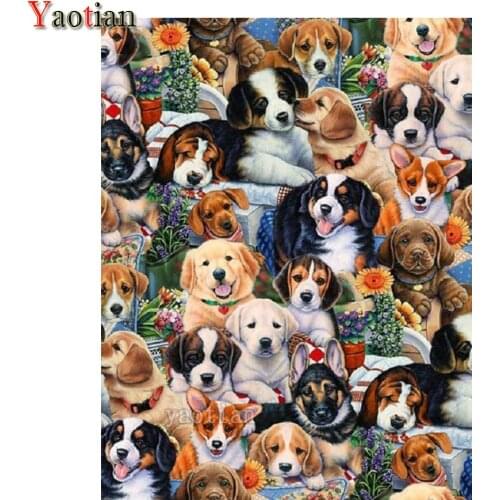 Labrador Pet Diamond Painting 5D Diamond Mosaic Full Drill Square Rhinestone Embroidery Cute Dog Gift Needlework Wall Decoration