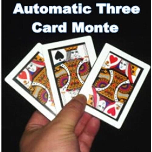 Automatic Three Card Monte (Poker Size,8.8x6.4cm) Magic Tricks Card Magia Close Up Magie Illusion Gimmick Accessories Props