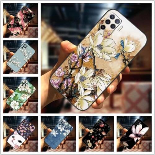 For OPPO Reno5 Lite Case 3D Blossom Emboss Silicone Cover For OPPO Reno 5 Lite / Reno5 Z F / 5G Cases Reno5Z Funda Soft Relief