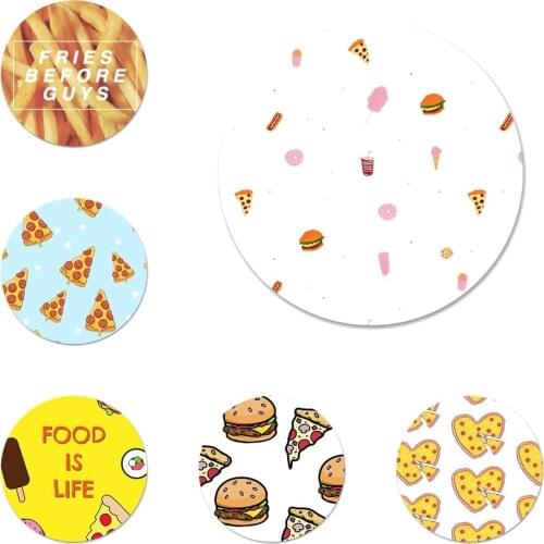 Fries Donuts Pizza Food Icons Pins Badge Decoration Brooches Metal Badges For Clothes Backpack Decoration