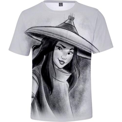 2021 New Raya and the Last Dragon T Shirt Figure Uniform Adult Kids T-shirt Summer Casual Short Sleeve 3D Print Anime Coats