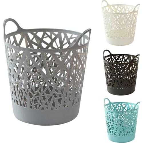Imitation Rattan Laundry Basket, Plastic Folding Storage Basket, Household Laundry Basket, Bedroom Storage Bucket