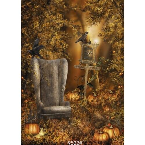 Armchair Halloween Vinyl Studio Backdrop Computer Printed Photography Prop Photo Background for Kids Party Photo Shooting