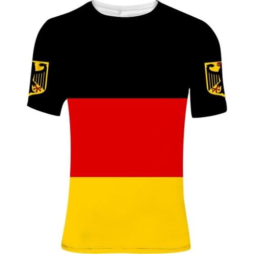 GERMANY male youth student free custom name deu nation flag t shirt country german bundesrepublik college print photo clothes