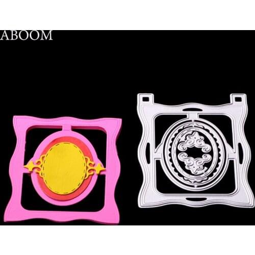 ABOOM 2018 New Girl DIY Metal Cutting Dies Scrapbooking For Paper Making Rectangle Mirror Stencil Embossing Stamp DIY Frame Card