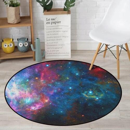 New Round Soft Carpet 3D Printed Earth/Planet/Starry sky Carpets Computer Chair Antiskid Floor Mats Kids Room Home Decor Rugs