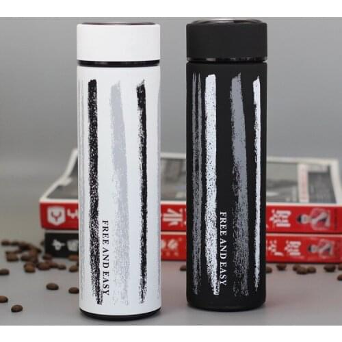 NEW Fashion Double Wall Thermos Tea Coffee mug Cup Stainless Steel Vacuum Flask Insulated with Infuser Thermocup Best gift