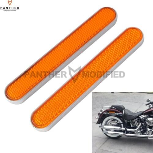 Orange Motorcycle Rear Mudguard Fender Reflector Case for Harley Sportster 883 1200 Softail Dyna Fatboy