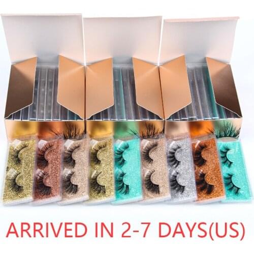 Lashes 100/50/5Pairs Wholesale 3D Mink Eyelashes in Bulk faux cils Makeup Dramatic Long Eye lashes Colorful Card false eyelashes