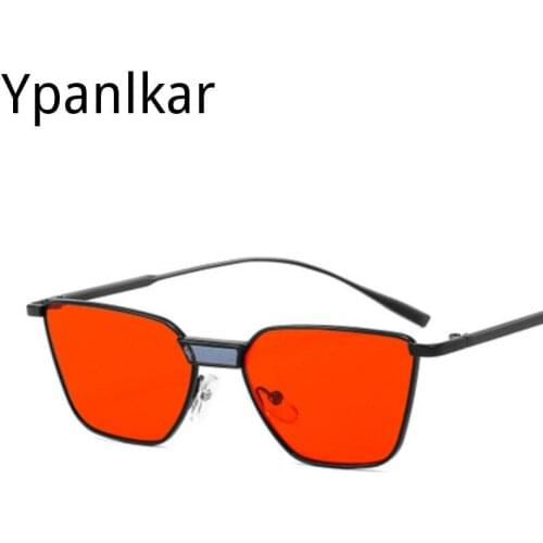 New Metal Small Frame Sunglasses Women 2021 Brand Designer Retro Cat Eye Sun Glasses Female Fashion Colorful Shades Eyewears