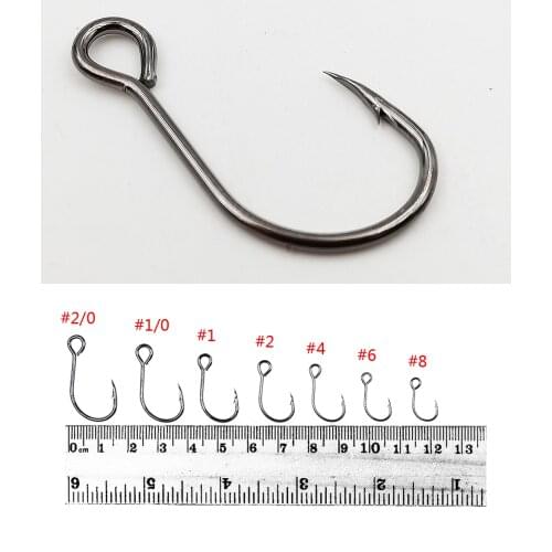 The Time 1.36mm Wire 10pcs Big Eye Single Crankbait Hook Barbed Fishing Hooks High Carbon Steel Fishing Vib Bait Bass Fish Hook
