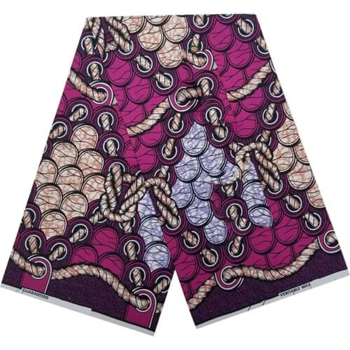 Real Wax Dye Printed Fabric 100%Cotton Ankara Style Veritable High Quality African Clothes Material For Sewing 6 Yards S-P 5-60