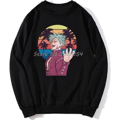 Vintage Japanese Manga hoodie Seven Deadly Sins Nanatsu No Taizai Hoodies Spring Autumn Men Pullover Sweatshirts Harajuku