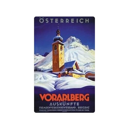 Snow Mount Vorarlberg Austria Tour Travel Vintage Retro Poster Canvas Painting DIY Wall Paper Posters Home Decor Gift