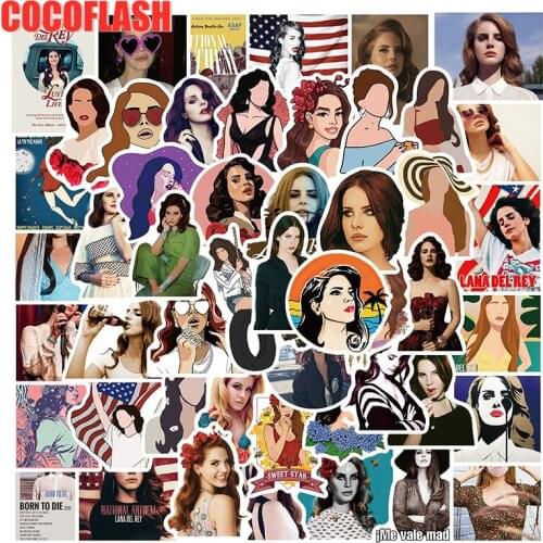 10/50 Pcs/lot Lana Del Rey American Singer Cartoon Mix Waterproof Stickers For Diy Laptop Skateboard Luggage Case Helmet Kids