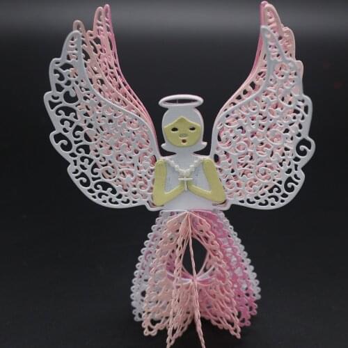 YINISE SCRAPBOOK Metal Cutting Dies For Scrapbooking Stencils 3D ANGEL DIY PAPER Album Cards Making Embossing Die CUT Cuts MOLD
