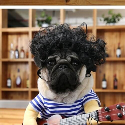 Pet Funny Dress up Standing Suit Amuse Walking Dog Cat Guitarist with Arms Pet Costume Wear