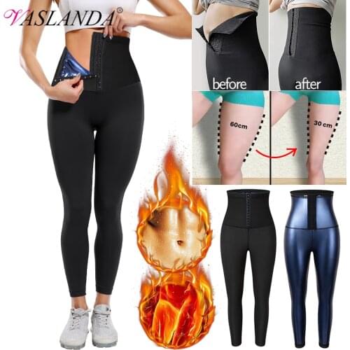Women Sauna Leggings Compression Slimming Leggings Fat Burning Thermo Sweat Pants Thigh Slimmer Waist Trainer Body Shaper