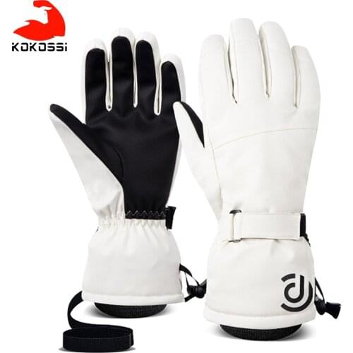 KoKossi Winter Full Finger Ski Gloves Waterproof Windproof Gloves Touch Screen Snowboard Gloves Wear-resistant Warm Snow Gloves