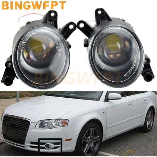 1 Pair Superior Quality LED Fog Light Fog Light with Angel eye For Audi A4 B7 Avant 2004-2008 Front Led Fog lamp