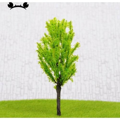 10pcs HO Scale Plastic Miniature Model Trees For Building Trains Railroad Layout Scenery Landscape sand table Accessories