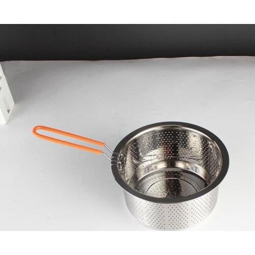 304# stainless steel thickened rice washer electric cooker accessories steaming grid with handle Steamers Colander