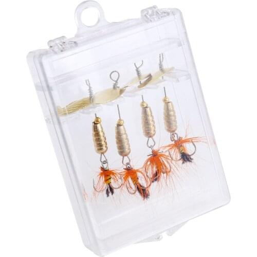 4pcs Rooster Tail Spinners Baits Kit Sequins Lure Spinning Lure Crankbaits