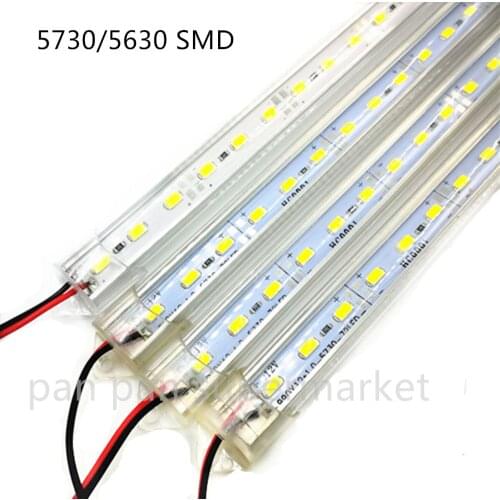 5Pcs 50cm DC12V SMD 5630/5730 LED Rigid LED Strip Bar Light+pc cover LED Bar Light tube (warm white / cool white)