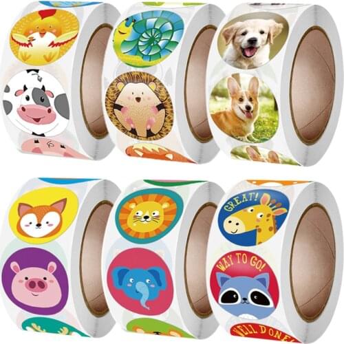 500pcs cartoon animals sticker for teacher encouragement student reward sticker classroom decoration stationery sticker