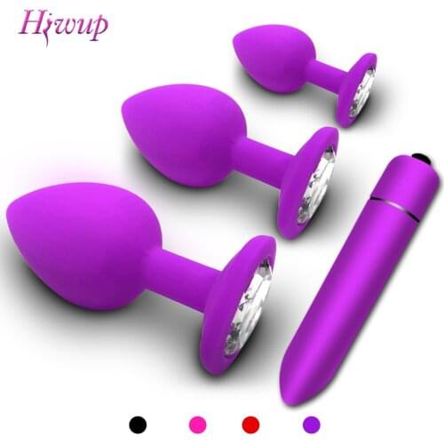 Anal Butt Plug Soft Silicone Prostate Massager Adult Gay Products Anal Plug Mini Erotic Bullet Vibrator Sex Toys for Women Men