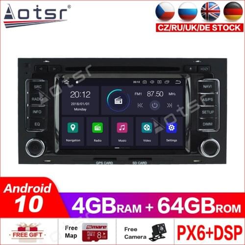 Android10.0 4G+64G car player vedio GPS Navigation For Volkswagen TOUAREG 2003-2010 Multimedia Free Map Monitor Bluetooth Stereo