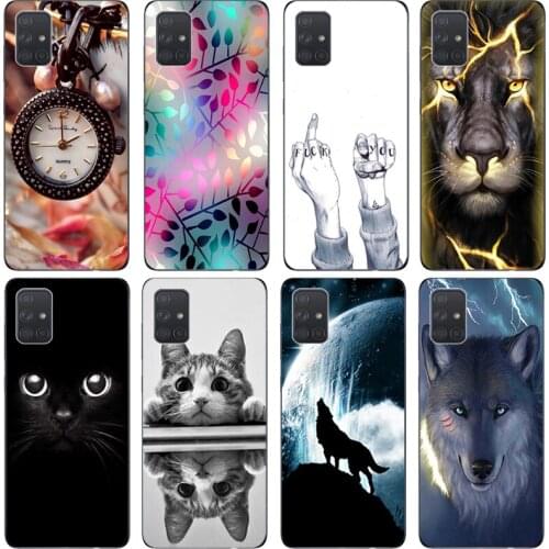 Phone Case for Samsung Galaxy A71 A51 Cases Silicon Soft TPU Flower Fundas Coque for Samsung Galaxy A41 A71 Cover Capa