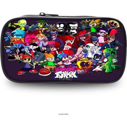 Friday Night Funkin Pencil Case Capacity Pen Bag Double Zipper Students School Pencil Cases Gifts For Kids stationery Pen bags