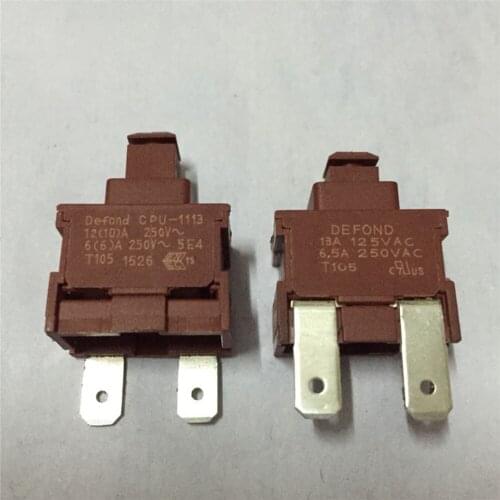 CPU-1113 Key Switch Replacement 2Pin 6.5A 250VAC Self-locking Power Switch Repair Parts