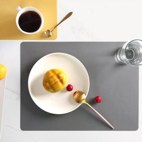 Kids Place Mat Square Shape Heat Insulation Silicone Kitchen Kids Dinner Mat For Home Food Table Anti-staining Decorative Mat