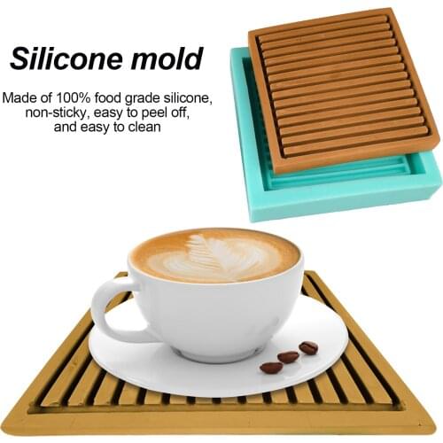Geometric Pattern Coaster Mold Diy Glue Round Decoration Mold Modern Style Fondant Liquid Silicone Mold