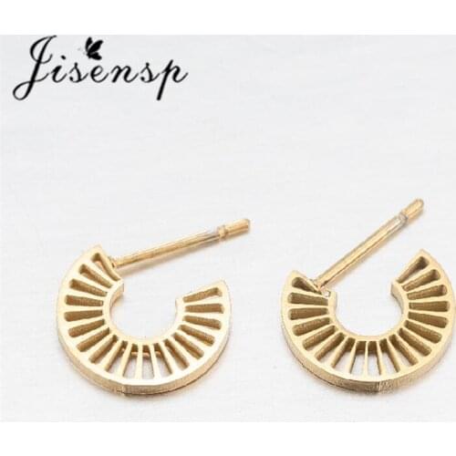 Jisensp New Hot Selling Geometric Fashion Jewelry Stainless Steel Twist Curve Earrings for Women Girls Favorite Party Love Gifts