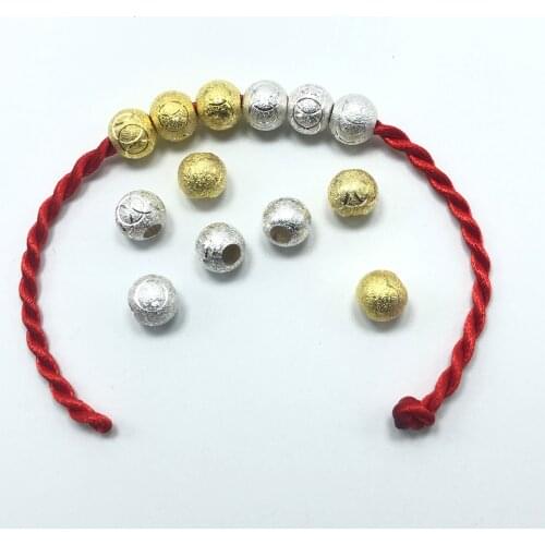 JunKang 20pcs 10mm large hole beads with polished surface are round jewelry making DIY handmade accessories materials