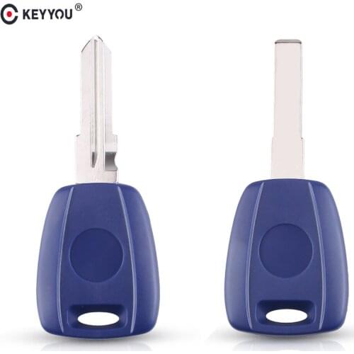 KEYYOU 20X Transponder Car Key Case Fob Shell for Fiat Punto Doblo Bravo 1 Button Replacement Housing Case SIP22/GT15R Blade